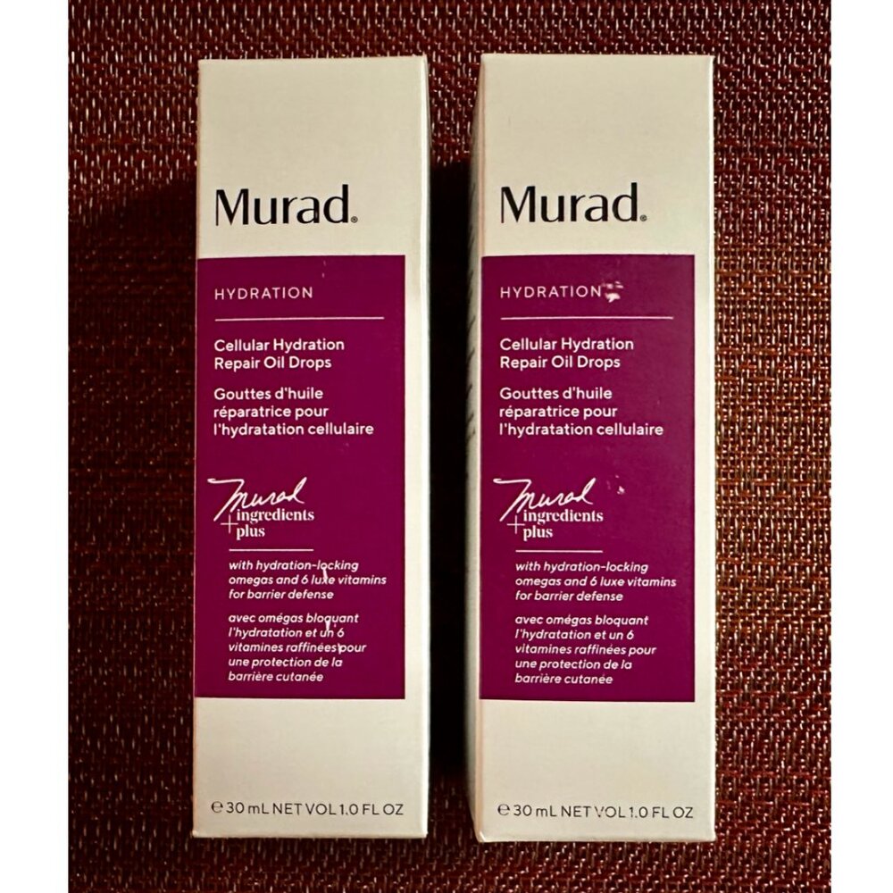 Murad Cellular Hydration Repair Oil Drops, Moisturizer TWO / 2 Full Size, Fresh